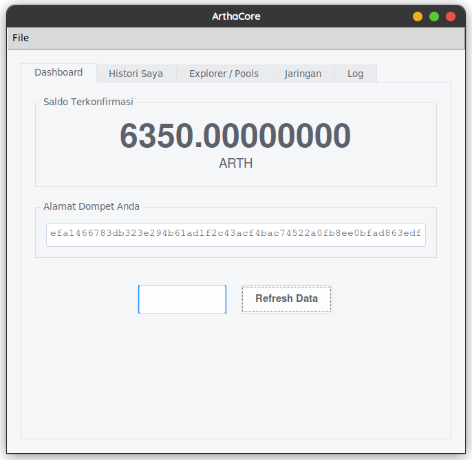 ArthaCore GUI